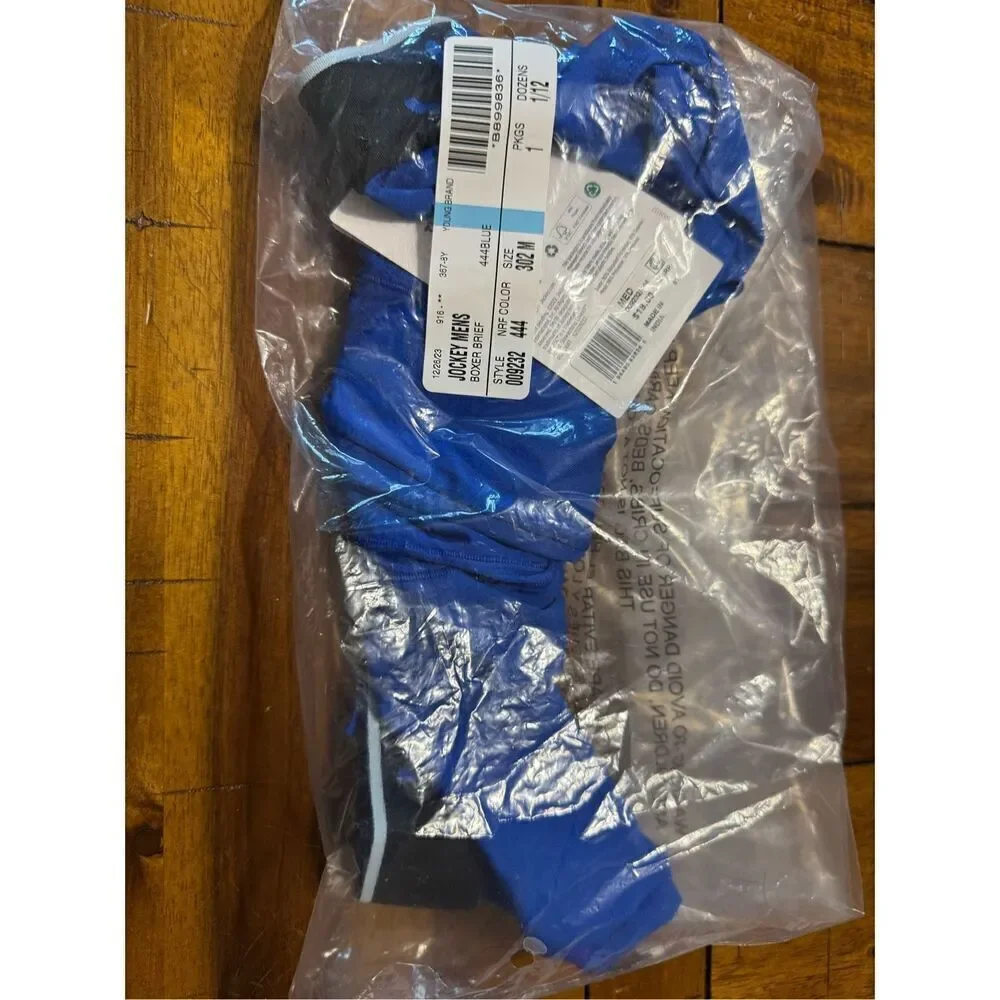 NWT Jockey Blue Mens Boxer Briefs Size Medium